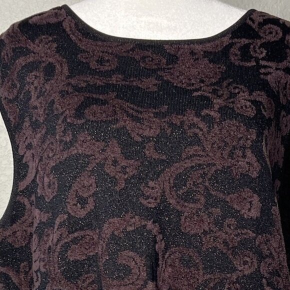 Jones New York Woman 2 Piece Tank And Jacket Set 2X Dressy Sparkly Black - Picture 8 of 12